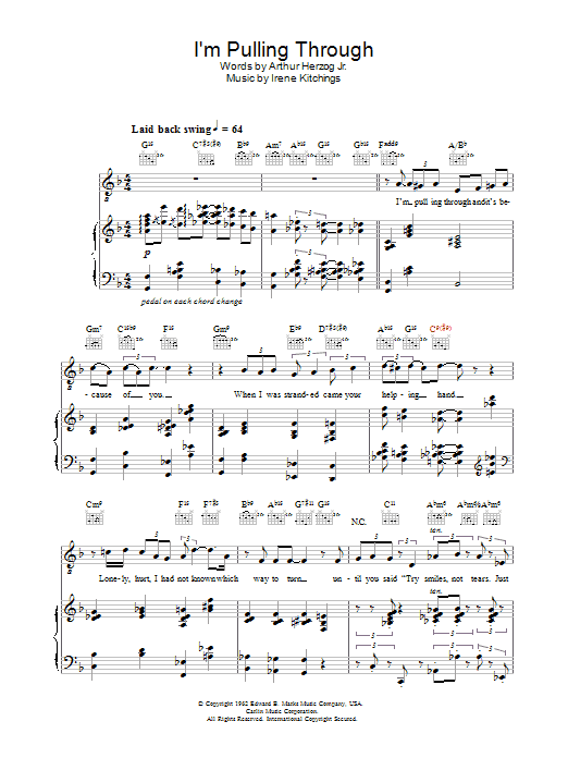 Learn to play Diana Krall I'm Pulling Through sheet music for Piano, Vocal & Guitar Chords in minutes. Price: 7.8900$ Diana Krall I'm Pulling Through sheet music notes and chords arranged for Piano, Vocal & Guitar Chords