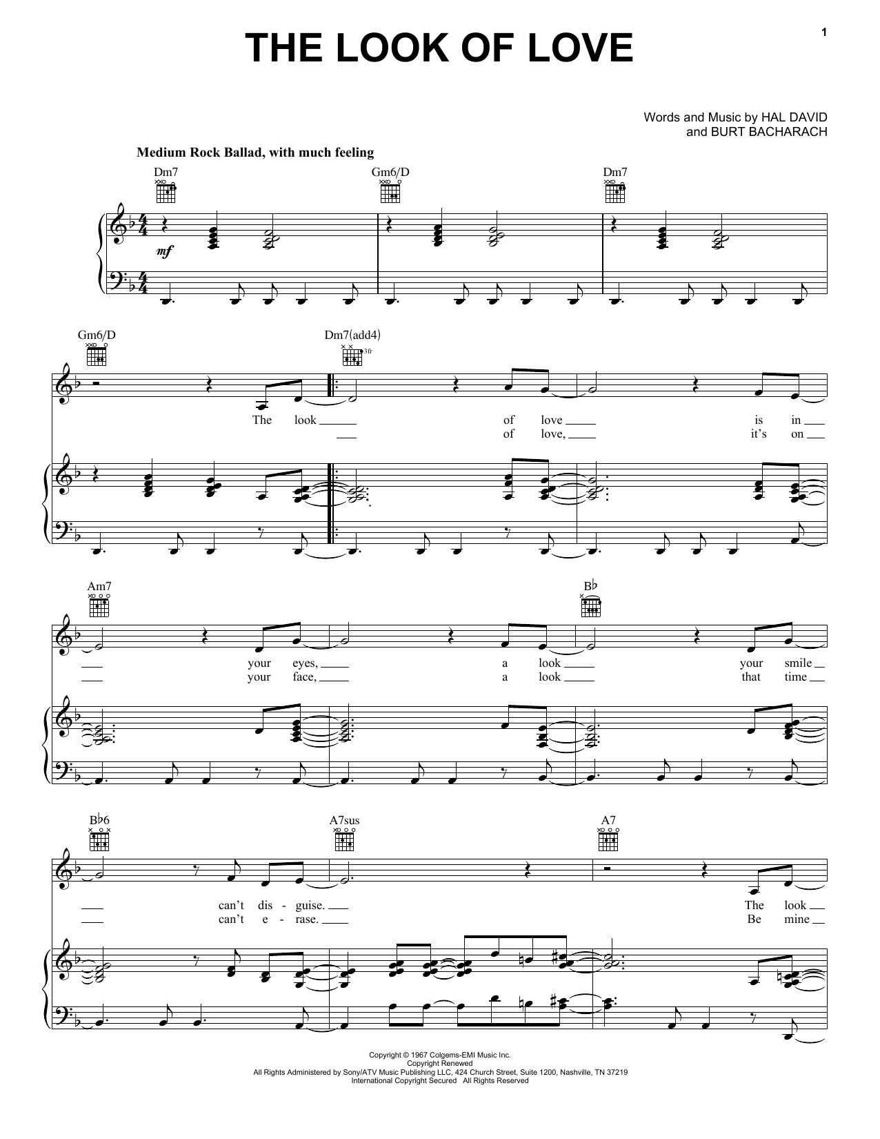 Diana Krall The Look Of Love sheet music notes and chords. Download Printable PDF.