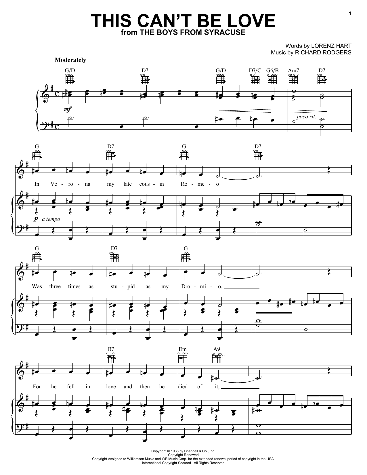 Diana Krall This Can't Be Love sheet music notes and chords. Download Printable PDF.