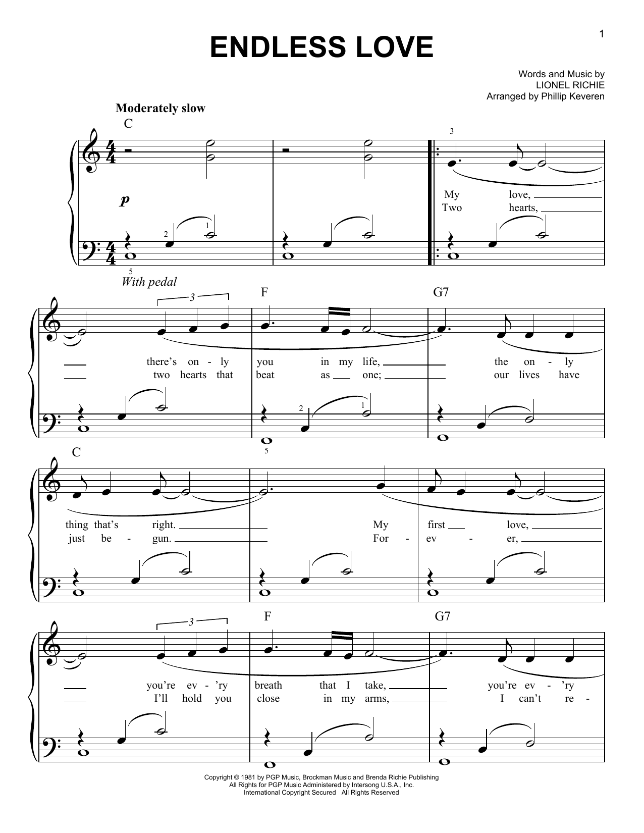 Diana Ross & Lionel Richie Endless Love sheet music notes and chords. Download Printable PDF.