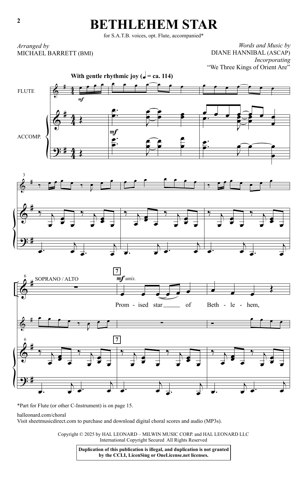 Learn to play Diane Hannibal Bethlehem Star (arr. Michael Barrett) sheet music for SATB Choir in minutes. Price: 3.9900$ Diane Hannibal Bethlehem Star (arr. Michael Barrett) sheet music notes and chords arranged for SATB Choir