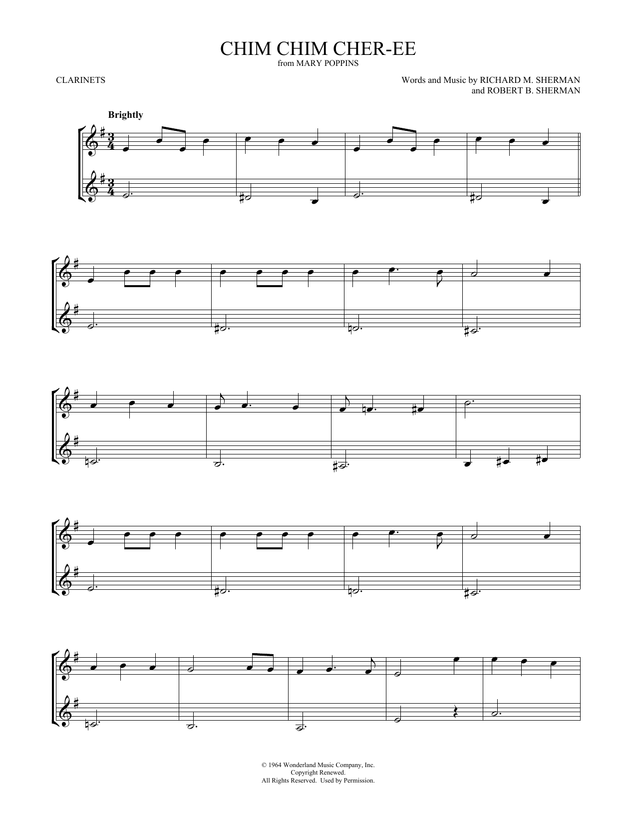 Mark Phillips Chim Chim Cher-ee sheet music notes and chords. Download Printable PDF.