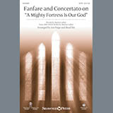 Download or print Brad Nix Fanfare and Concertato on A Mighty Fortress Is Our God Sheet Music Printable PDF 11-page score for Sacred / arranged SATB Choir SKU: 173894