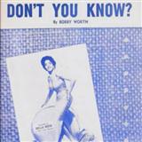 Download or print Della Reese Don't You Know? Sheet Music Printable PDF 4-page score for Pop / arranged Piano, Vocal & Guitar Chords SKU: 37527