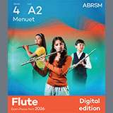 Download or print Jeanne Danglas Menuet (Grade 4, list A2, from the ABRSM Flute Syllabus from 2026) Sheet Music Printable PDF 5-page score for Classical / arranged Flute Solo SKU: 1765760
