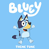 Download or print Jonathan Bush Bluey Theme Song Sheet Music Printable PDF 3-page score for Film/TV / arranged Easy Piano SKU: 1196613