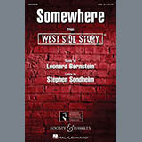 Download or print Leonard Bernstein & Stephen Sondheim Somewhere (from West Side Story) (arr. William Jonson) Sheet Music Printable PDF 5-page score for Broadway / arranged SSA Choir SKU: 536086