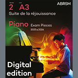 Download or print Louis-Claude Daquin Suite de la réjouissance (Grade 2, list A3, from the ABRSM Piano Syllabus 2025 & 2026) Sheet Music Printable PDF 1-page score for Classical / arranged Piano Solo SKU: 1555668