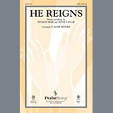 Download or print Newsboys He Reigns (arr. Mark Brymer) Sheet Music Printable PDF 8-page score for Gospel / arranged SAB Choir SKU: 150470