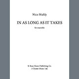 Download or print Nico Muhly In As Long As It Takes (Score and Parts) Sheet Music Printable PDF 20-page score for Classical / arranged Percussion Ensemble SKU: 510321