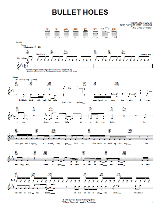 Learn to play Dispatch Bullet Holes sheet music for Guitar Tab in minutes. Price: 7.8900$ Dispatch Bullet Holes sheet music notes and chords arranged for Guitar Tab