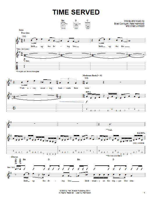 Learn to play Dispatch Time Served sheet music for Guitar Tab in minutes. Price: 7.8900$ Dispatch Time Served sheet music notes and chords arranged for Guitar Tab