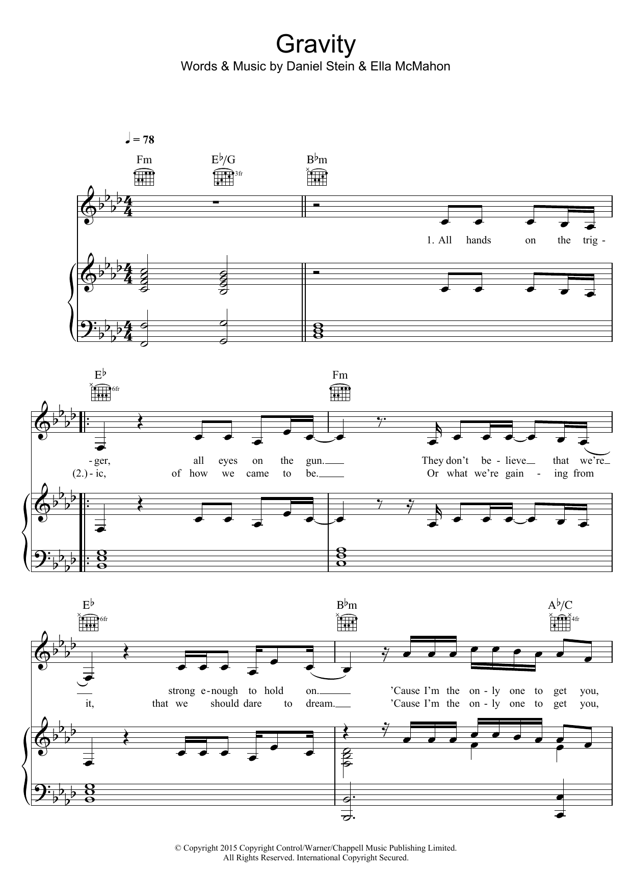 Learn to play DJ Fresh Gravity (featuring Ella Eyre) sheet music for Piano, Vocal & Guitar Chords in minutes. Price: 7.8900$ DJ Fresh Gravity (featuring Ella Eyre) sheet music notes and chords arranged for Piano, Vocal & Guitar Chords