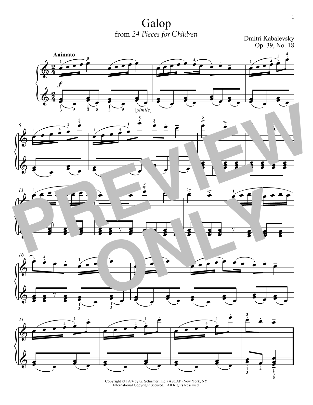 Learn to play Dmitri Kabalevsky Galop sheet music for Piano Solo in minutes. Price: 7.8900$ Dmitri Kabalevsky Galop sheet music notes and chords arranged for Piano Solo