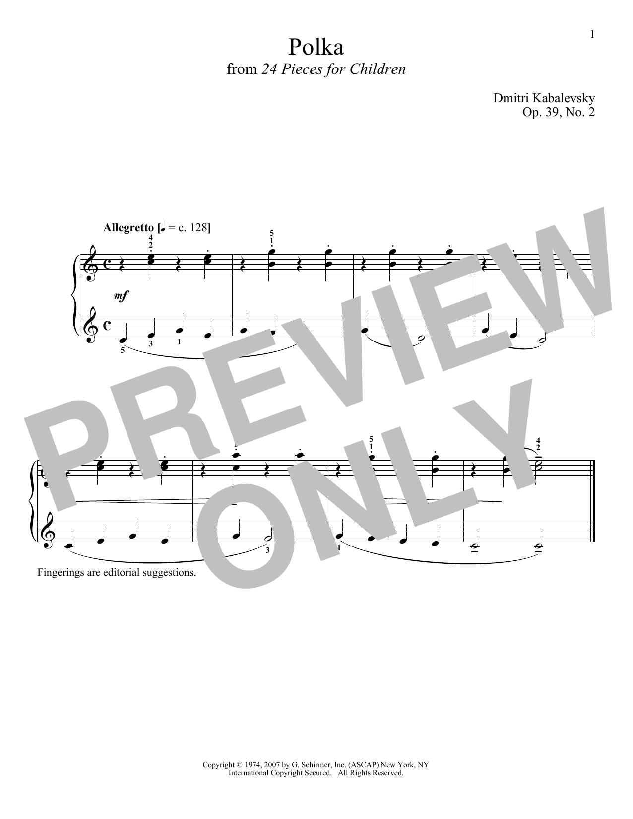 Learn to play Dmitri Kabalevsky Polka, Op. 39, No. 2 sheet music for Piano Solo in minutes. Price: 7.8900$ Dmitri Kabalevsky Polka, Op. 39, No. 2 sheet music notes and chords arranged for Piano Solo