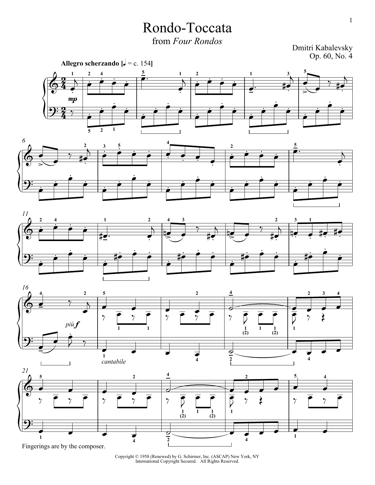 Learn to play Dmitri Kabalevsky Rondo-Toccata sheet music for Piano Solo in minutes. Price: 7.8900$ Dmitri Kabalevsky Rondo-Toccata sheet music notes and chords arranged for Piano Solo
