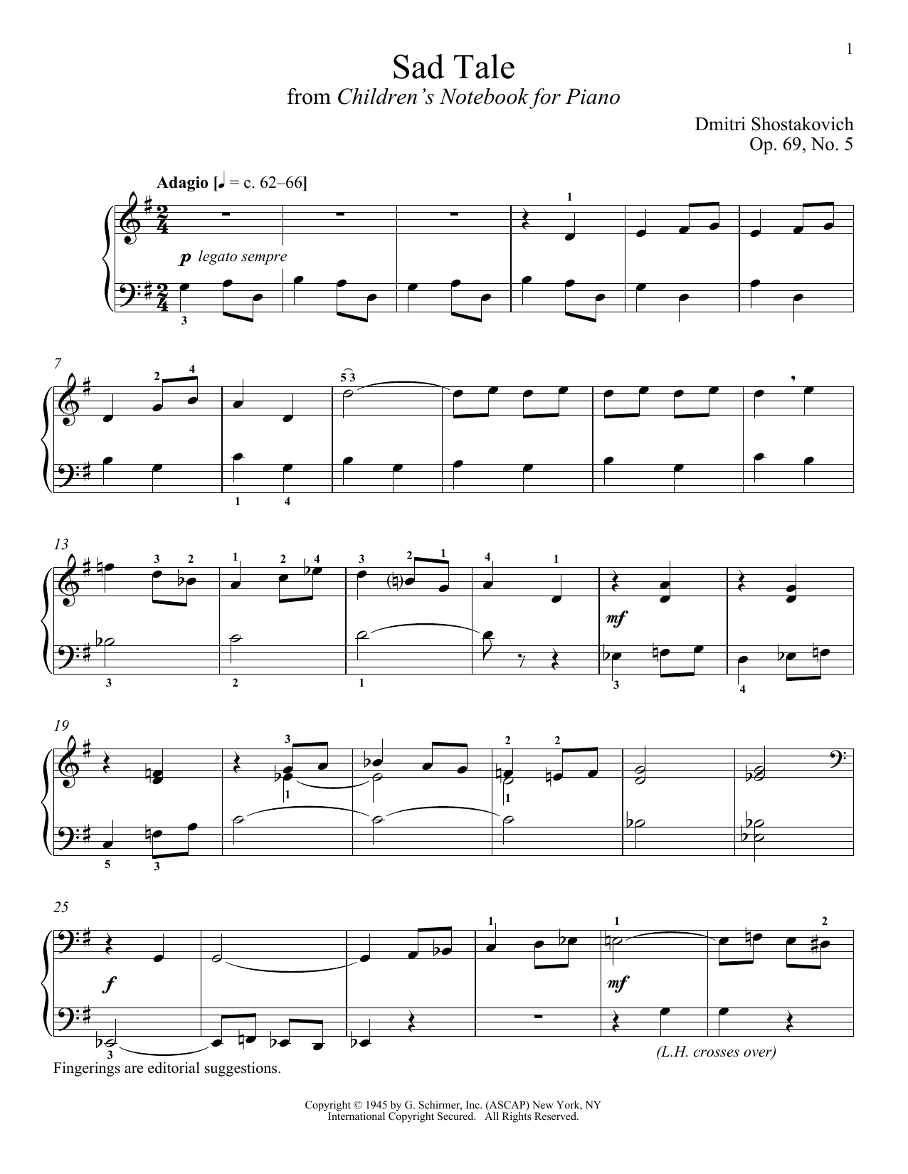 Learn to play Dmitri Shostakovich Sad Tale sheet music for Piano Solo in minutes. Price: 7.8900$ Dmitri Shostakovich Sad Tale sheet music notes and chords arranged for Piano Solo