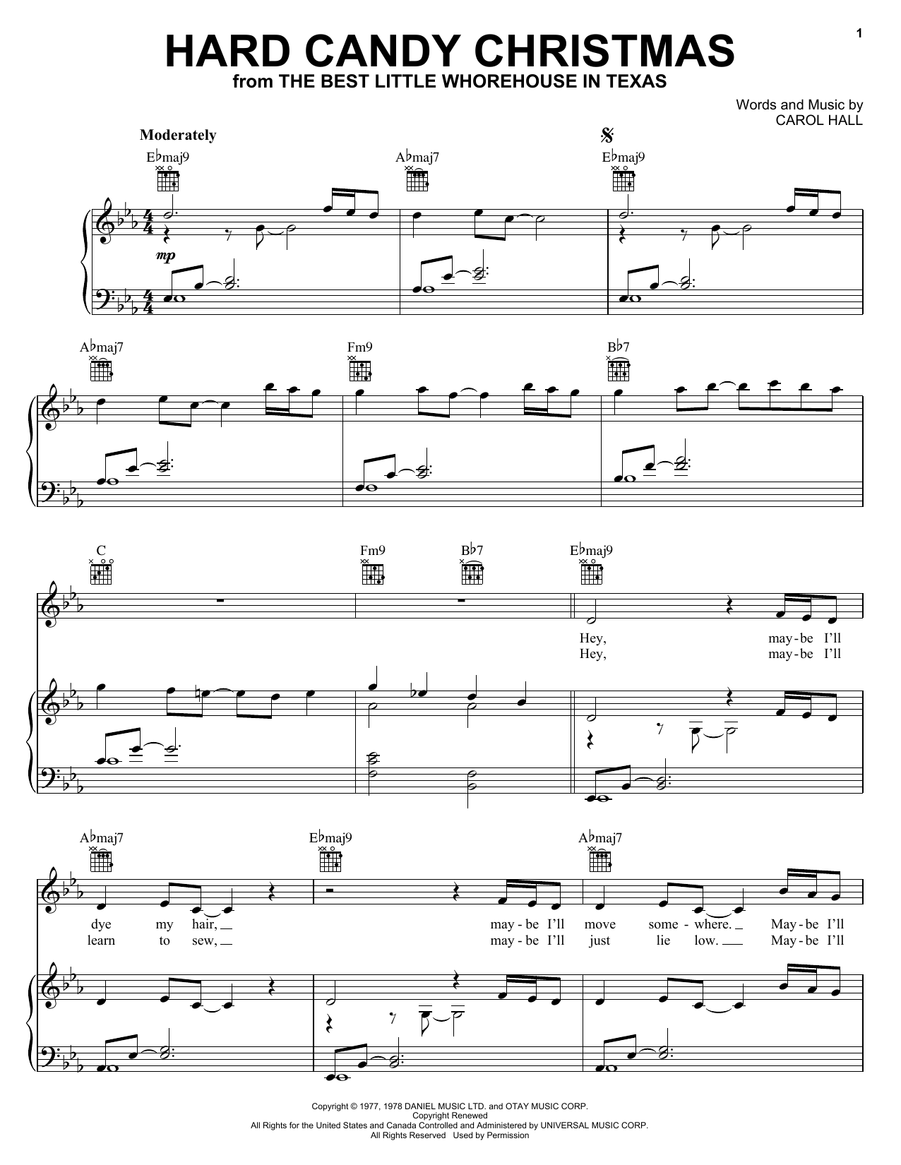 Dolly Parton Hard Candy Christmas sheet music notes and chords. Download Printable PDF.