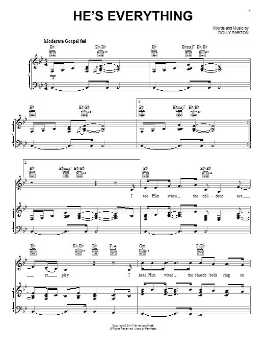 Dolly Parton He's Everything sheet music notes and chords. Download Printable PDF.