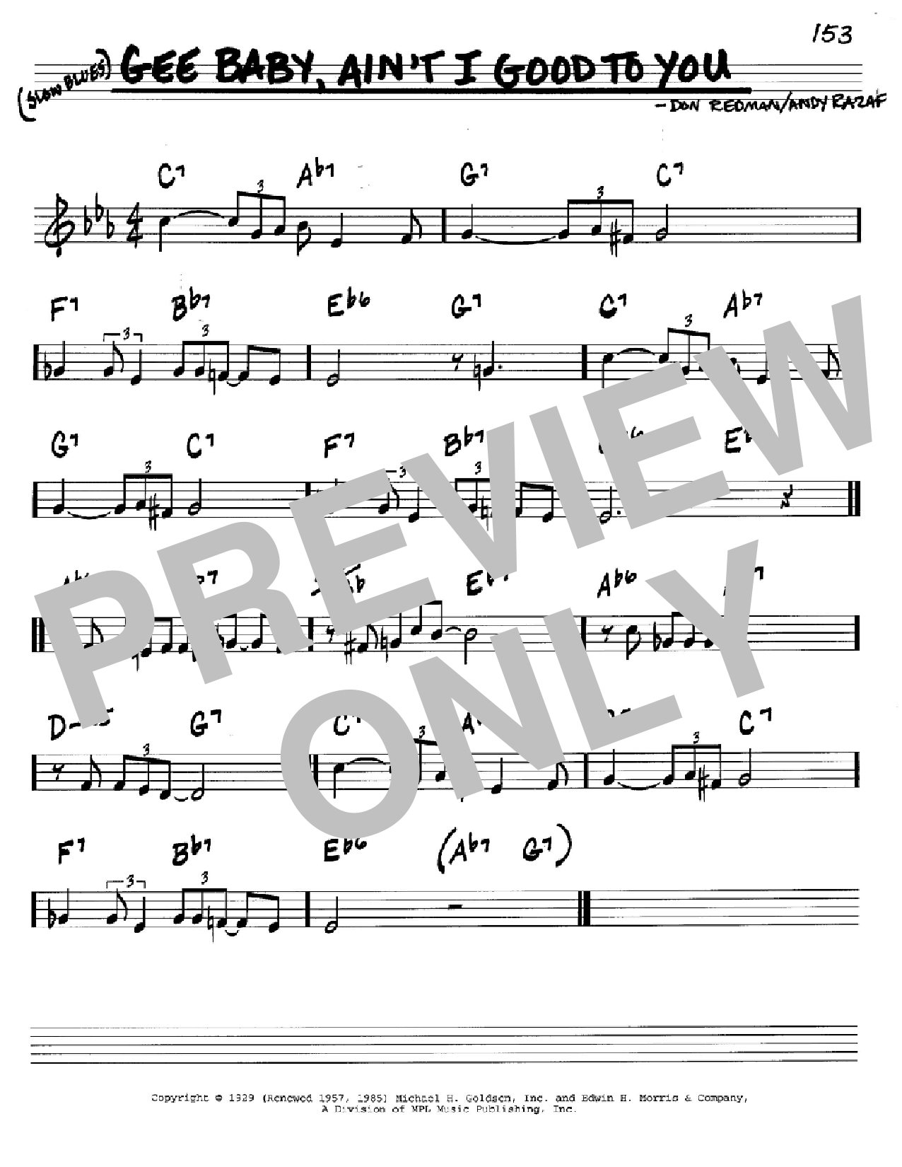 Don Redman Gee Baby, Ain't I Good To You sheet music notes and chords. Download Printable PDF.