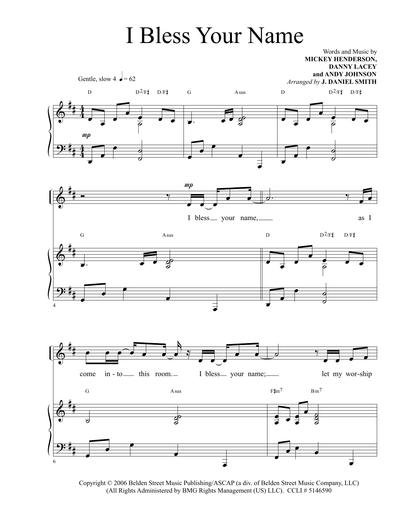 Learn to play Mickey Henderson I Bless Your Name sheet music for Piano & Vocal in minutes. Price: 7.8900$ Mickey Henderson I Bless Your Name sheet music notes and chords arranged for Piano & Vocal