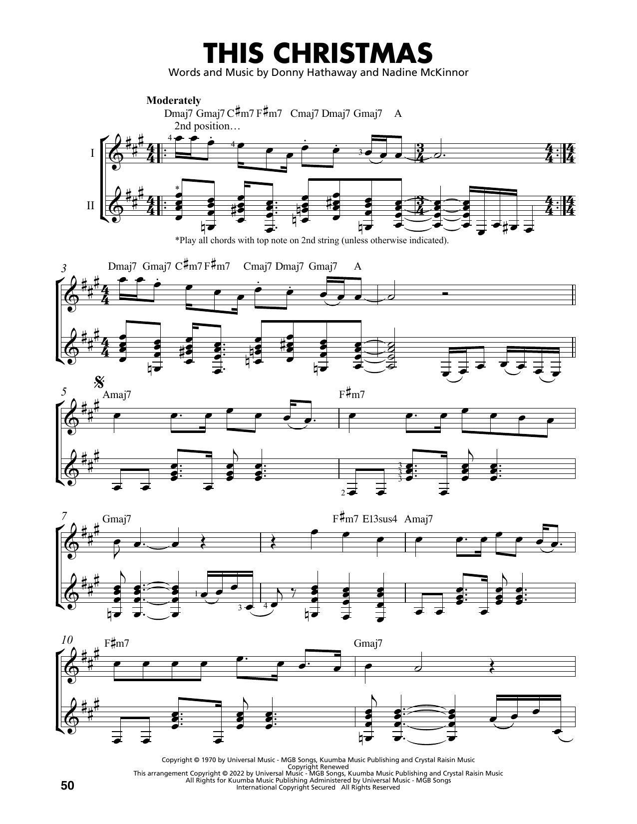 Donny Hathaway This Christmas (arr. Mark Phillips) sheet music notes and chords. Download Printable PDF.