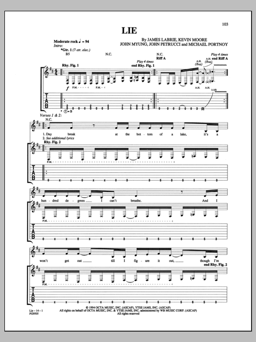Learn to play Dream Theater Lie sheet music for Guitar Tab in minutes. Price: 7.8900$ Dream Theater Lie sheet music notes and chords arranged for Guitar Tab