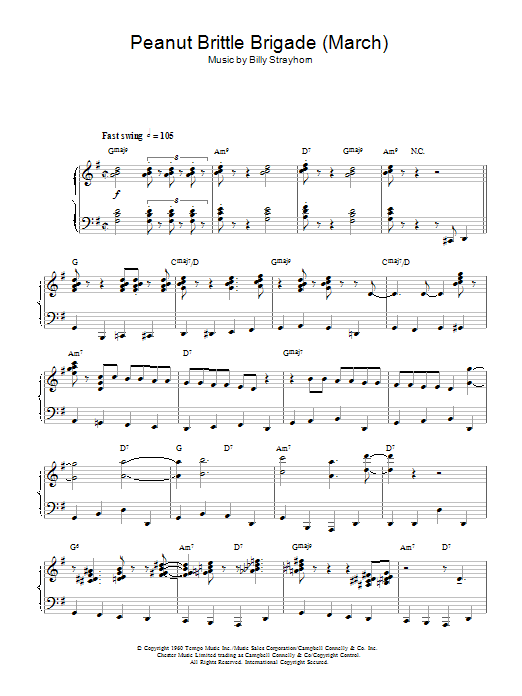 Billy Strayhorn Peanut Brittle Brigade (From The Nutcracker Suite) sheet music notes and chords. Download Printable PDF.