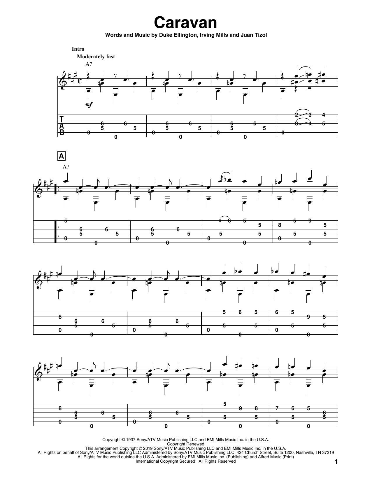 Duke Ellington Caravan (arr. Bill LaFleur) sheet music notes and chords. Download Printable PDF.