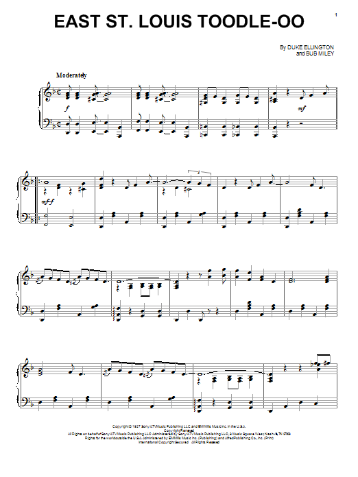 Learn to play Duke Ellington East St. Louis Toodle-oo sheet music for Real Book – Melody & Chords – C Instruments in minutes. Price: 5.9900$ Duke Ellington East St. Louis Toodle-oo sheet music notes and chords arranged for Real Book – Melody & Chords – C Instruments