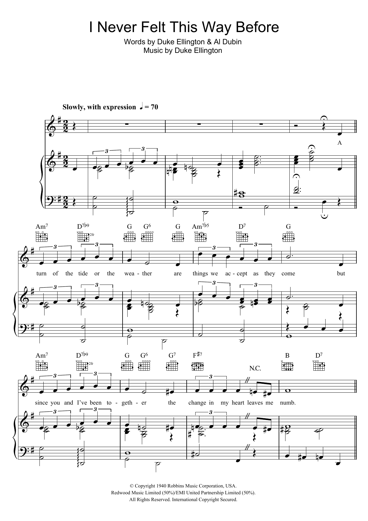 Learn to play Duke Ellington I Never Felt This Way Before sheet music for Piano, Vocal & Guitar Chords in minutes. Price: 7.8900$ Duke Ellington I Never Felt This Way Before sheet music notes and chords arranged for Piano, Vocal & Guitar Chords