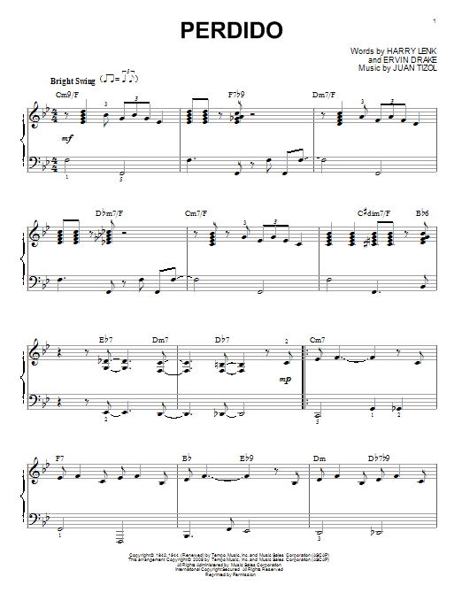 Learn to play Duke Ellington Perdido (arr. Brent Edstrom) sheet music for Piano Solo in minutes. Price: 7.8900$ Duke Ellington Perdido (arr. Brent Edstrom) sheet music notes and chords arranged for Piano Solo