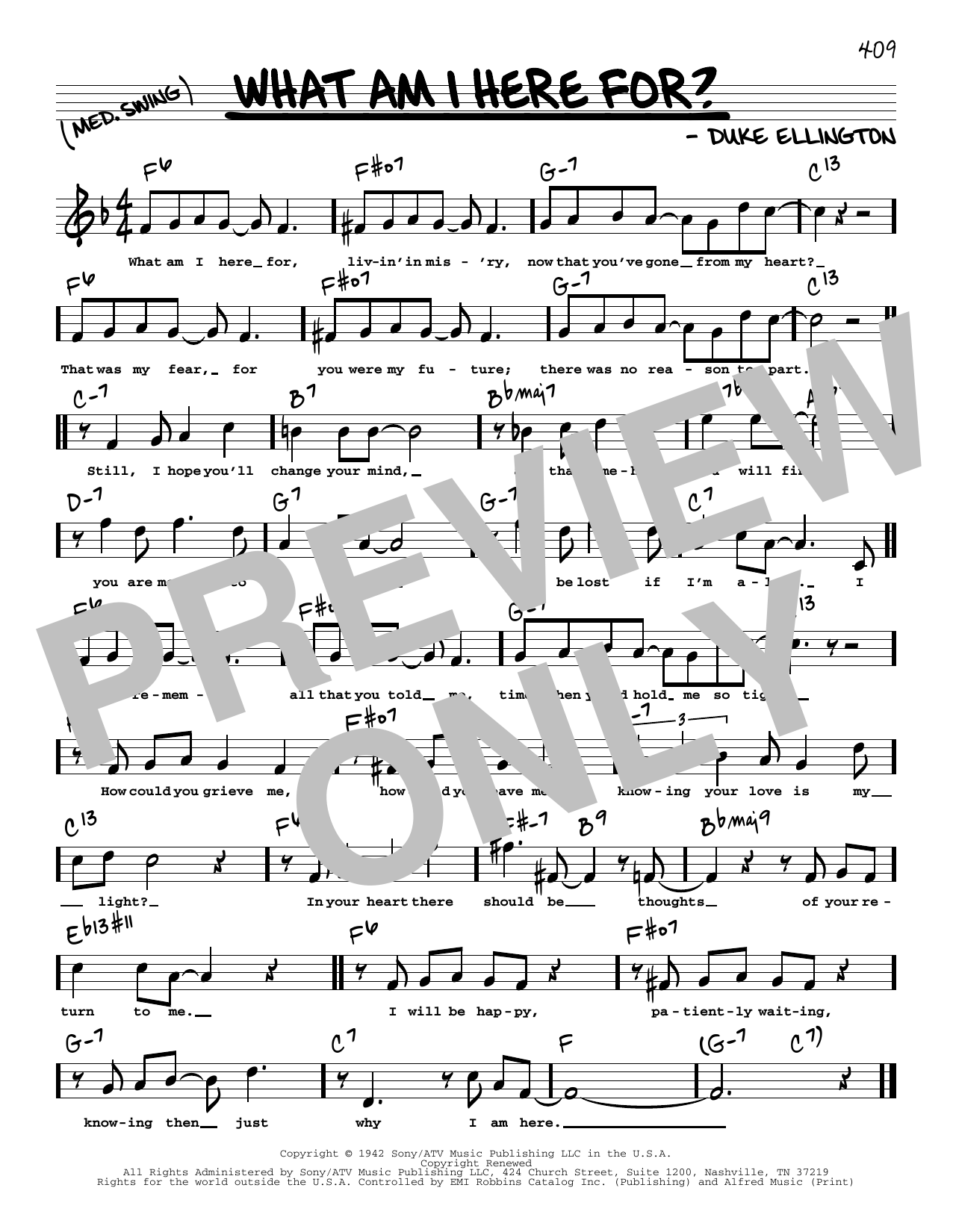 Learn to play Duke Ellington What Am I Here For? (High Voice) sheet music for Real Book – Melody, Lyrics & Chords in minutes. Price: 5.9900$ Duke Ellington What Am I Here For? (High Voice) sheet music notes and chords arranged for Real Book – Melody, Lyrics & Chords