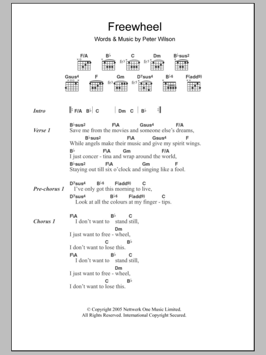 Duke Special Freewheel sheet music notes and chords. Download Printable PDF.