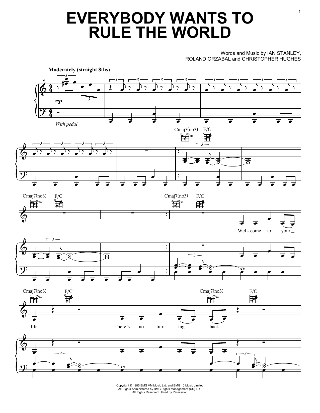 Learn to play Duncan Sheik Everybody Wants To Rule The World sheet music for Piano, Vocal & Guitar Chords (Right-Hand Melody) in minutes. Price: 7.8900$ Duncan Sheik Everybody Wants To Rule The World sheet music notes and chords arranged for Piano, Vocal & Guitar Chords (Right-Hand Melody)