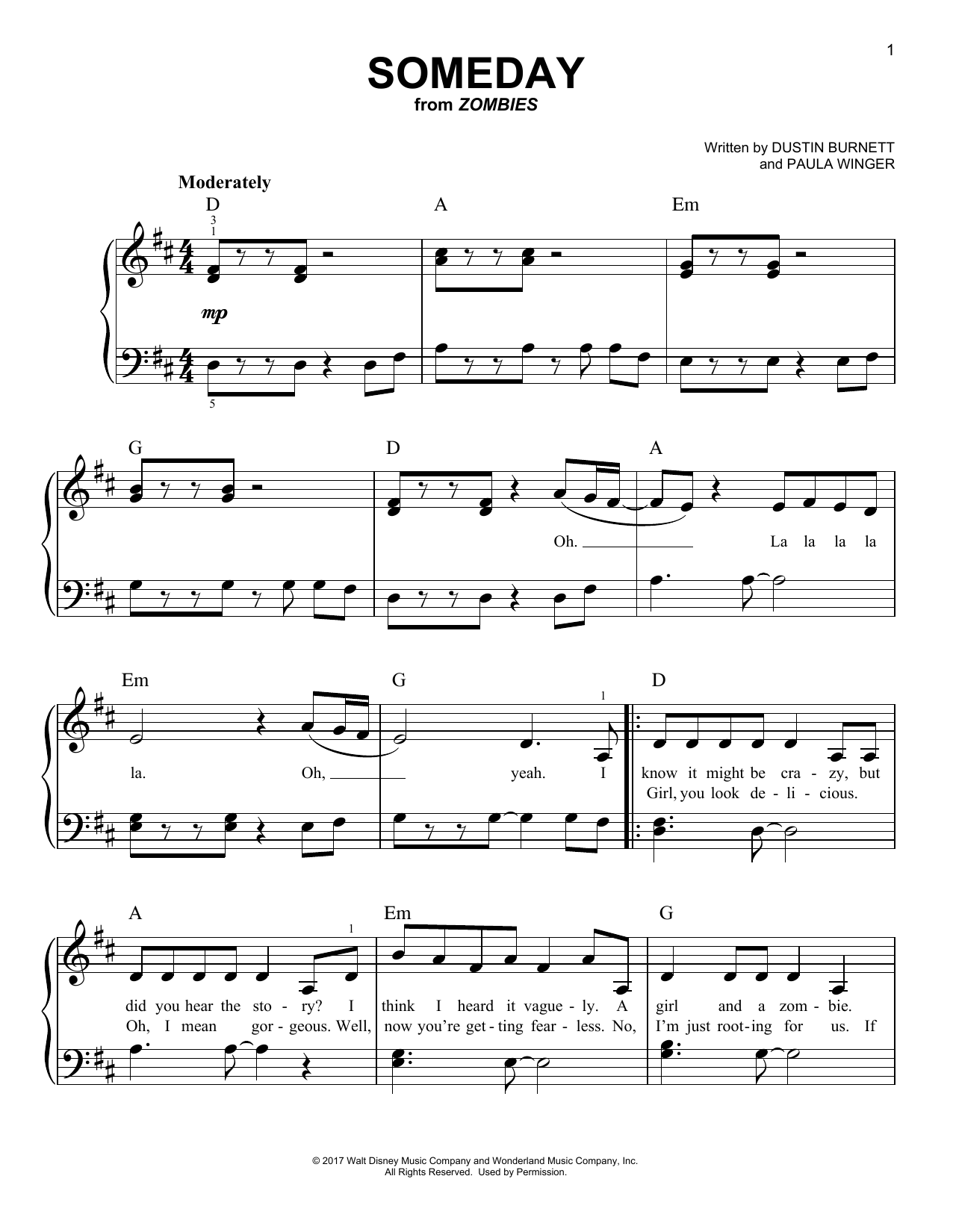 Dustin Burnett Someday sheet music notes and chords. Download Printable PDF.