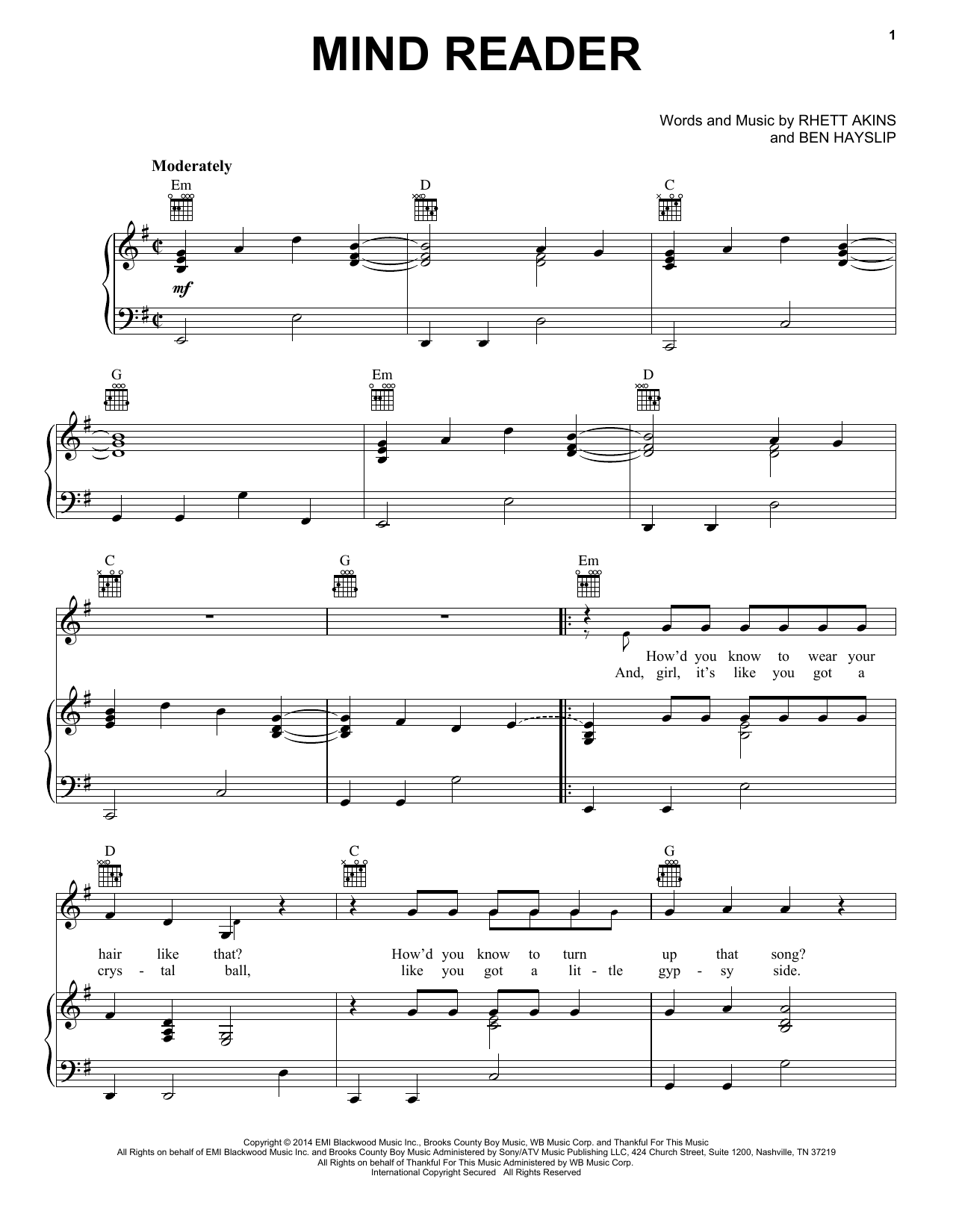 Learn to play Dustin Lynch Mind Reader sheet music for Piano, Vocal & Guitar Chords (Right-Hand Melody) in minutes. Price: 7.8900$ Dustin Lynch Mind Reader sheet music notes and chords arranged for Piano, Vocal & Guitar Chords (Right-Hand Melody)
