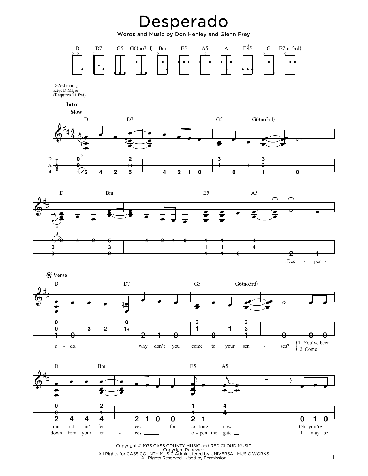 Eagles Desperado (arr. Steven B. Eulberg) sheet music notes and chords. Download Printable PDF.