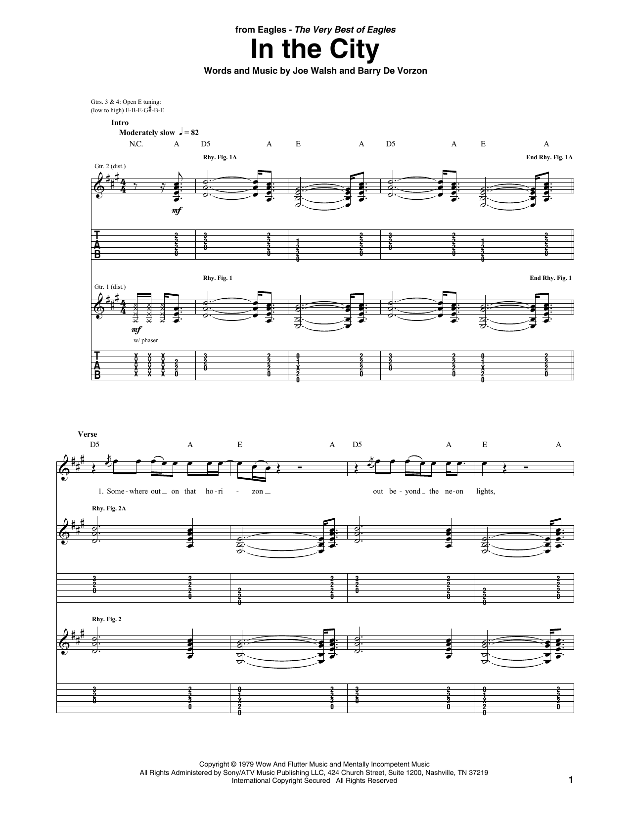 Eagles In The City sheet music notes and chords. Download Printable PDF.