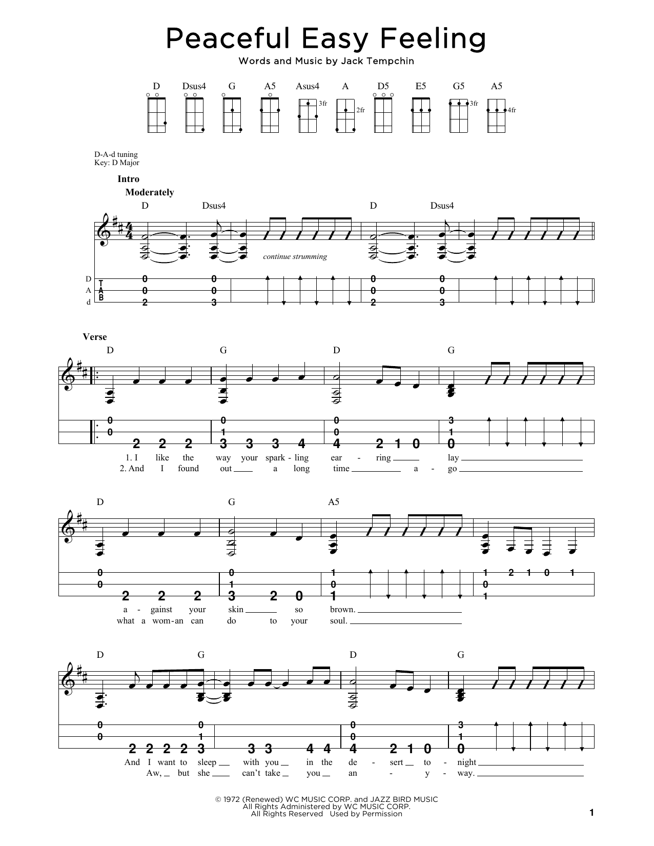 Eagles Peaceful Easy Feeling (arr. Steven B. Eulberg) sheet music notes and chords. Download Printable PDF.