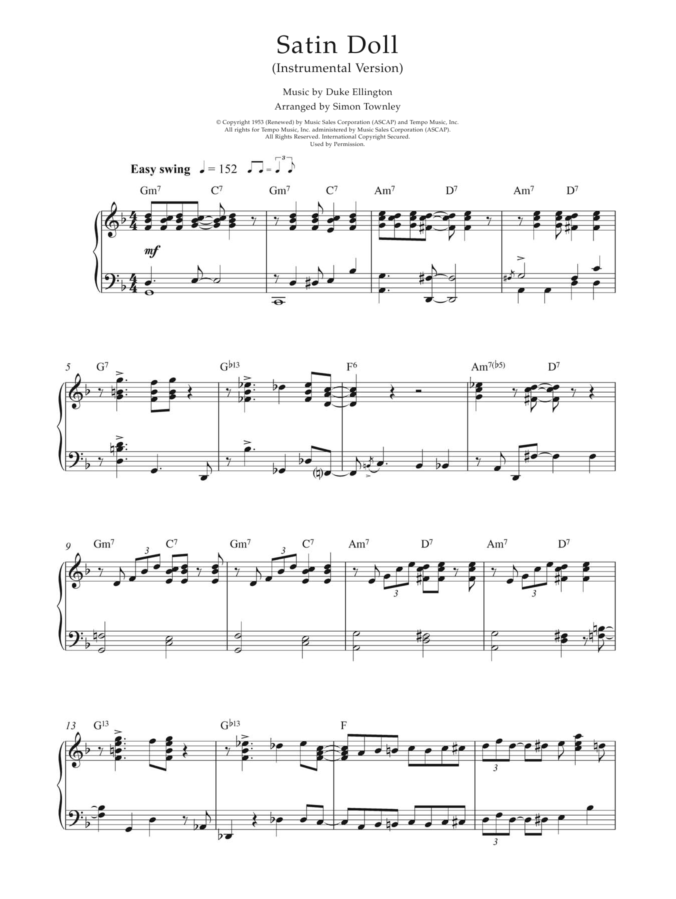 Learn to play Earl Hines Satin Doll sheet music for Piano Solo in minutes. Price: 7.8900$ Earl Hines Satin Doll sheet music notes and chords arranged for Piano Solo
