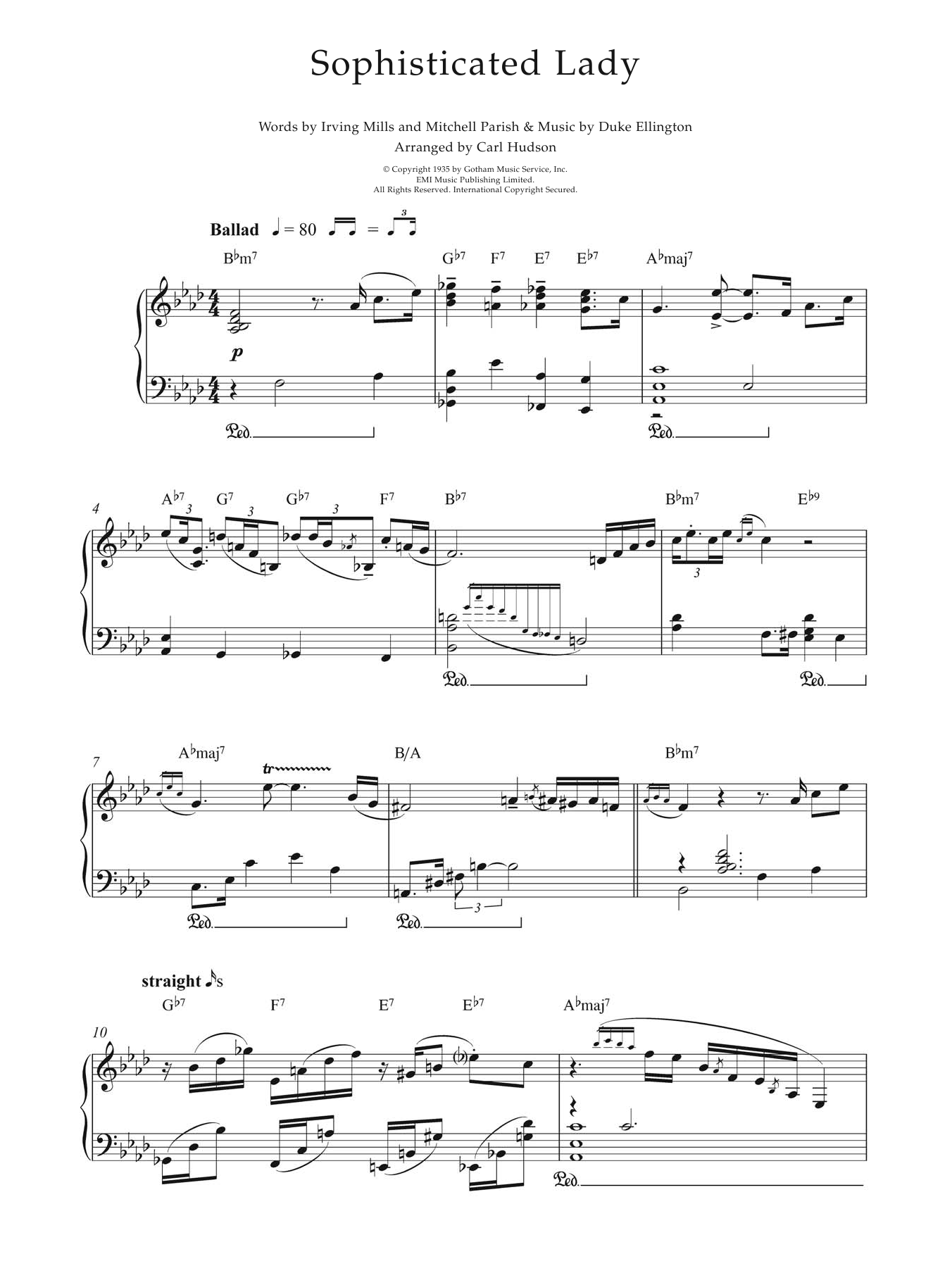 Learn to play Earl Hines Sophisticated Lady sheet music for Piano Solo in minutes. Price: 7.8900$ Earl Hines Sophisticated Lady sheet music notes and chords arranged for Piano Solo