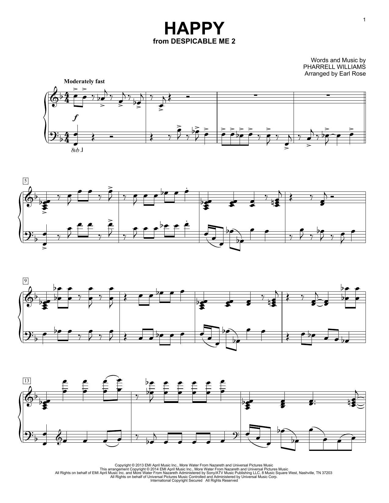 Learn to play Earl Rose Happy sheet music for Piano Solo in minutes. Price: 7.8900$ Earl Rose Happy sheet music notes and chords arranged for Piano Solo