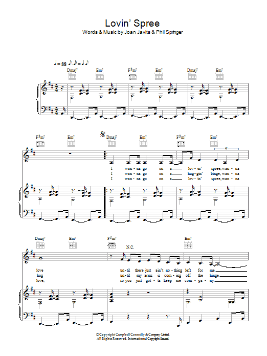 Learn to play Eartha Kitt Lovin' Spree sheet music for Piano, Vocal & Guitar Chords in minutes. Price: 7.8900$ Eartha Kitt Lovin' Spree sheet music notes and chords arranged for Piano, Vocal & Guitar Chords