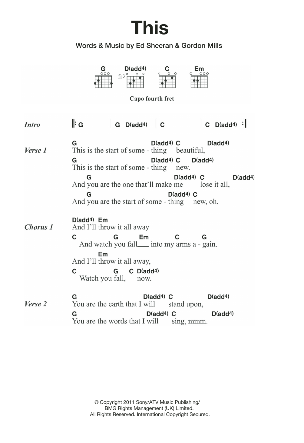 Ed Sheeran This sheet music notes and chords. Download Printable PDF.