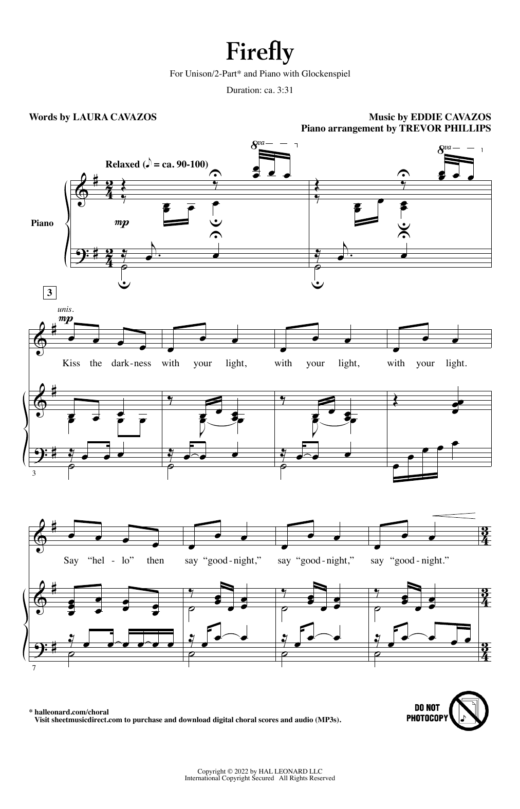 Learn to play Eddie Cavazos Firefly (arr. Trevor Phillips) sheet music for Choir in minutes. Price: 3.9900$ Eddie Cavazos Firefly (arr. Trevor Phillips) sheet music notes and chords arranged for Choir