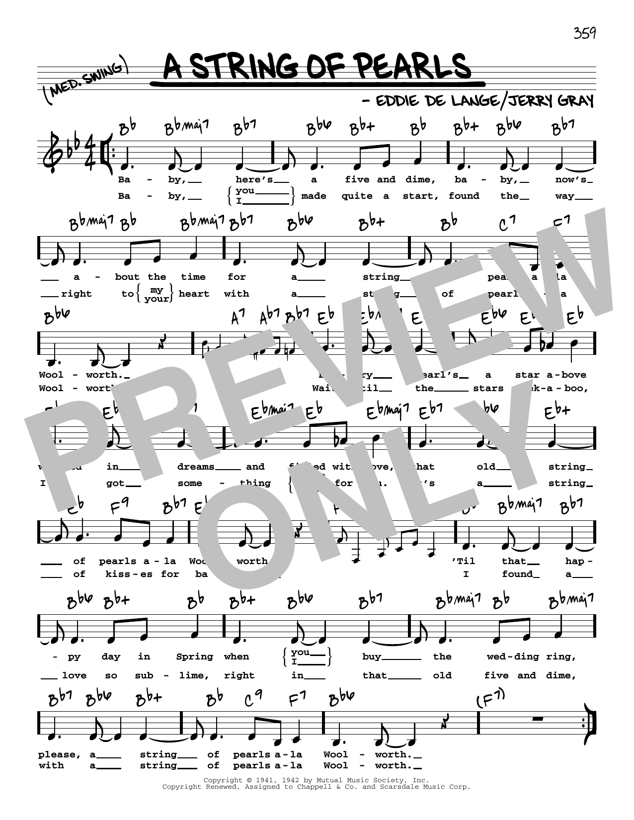 Learn to play Eddie De Lange A String Of Pearls (Low Voice) sheet music for Real Book – Melody, Lyrics & Chords in minutes. Price: 5.9900$ Eddie De Lange A String Of Pearls (Low Voice) sheet music notes and chords arranged for Real Book – Melody, Lyrics & Chords