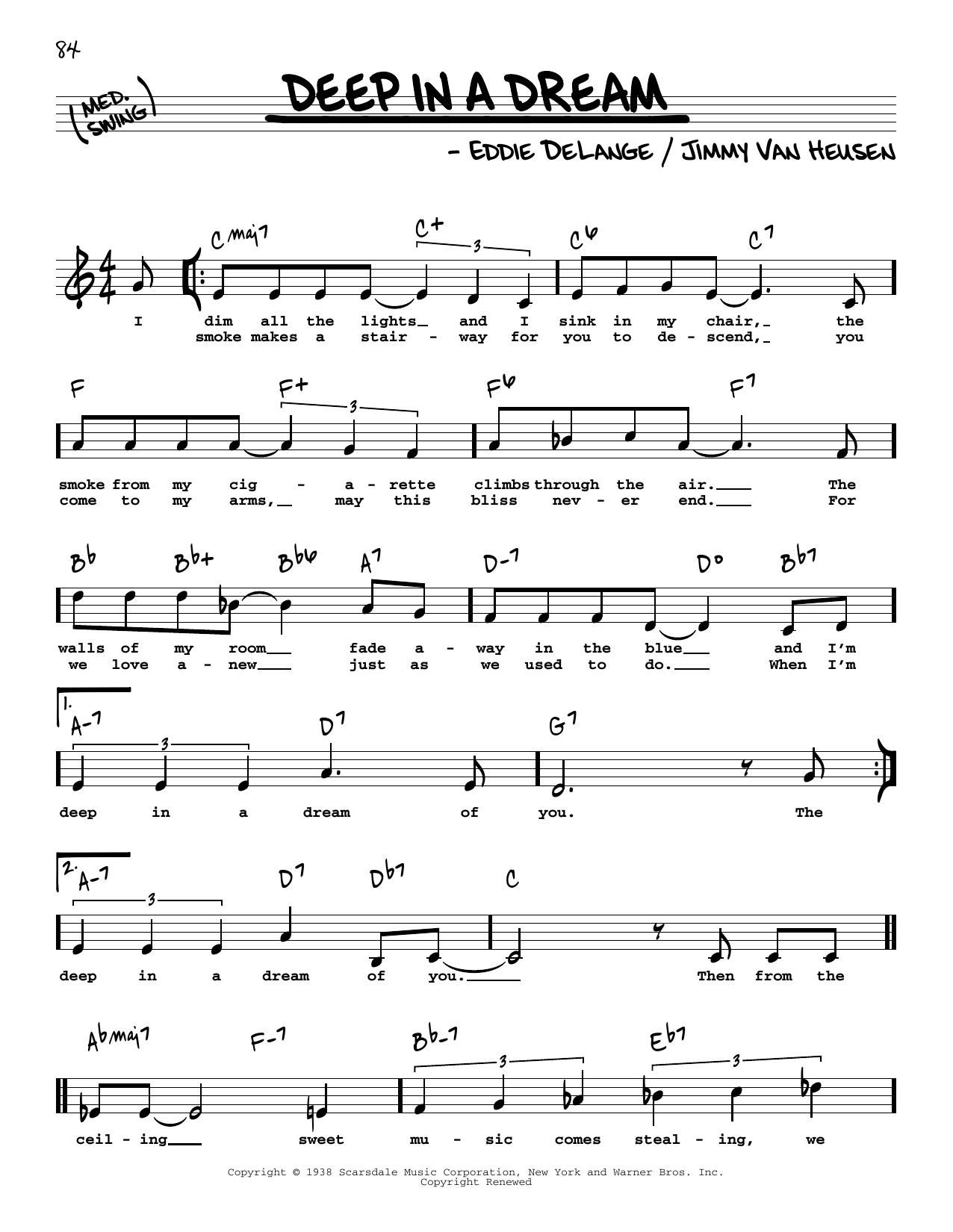 Learn to play Eddie DeLange Deep In A Dream (High Voice) sheet music for Real Book – Melody, Lyrics & Chords in minutes. Price: 5.9900$ Eddie DeLange Deep In A Dream (High Voice) sheet music notes and chords arranged for Real Book – Melody, Lyrics & Chords
