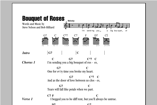 Eddy Arnold Bouquet Of Roses sheet music notes and chords. Download Printable PDF.