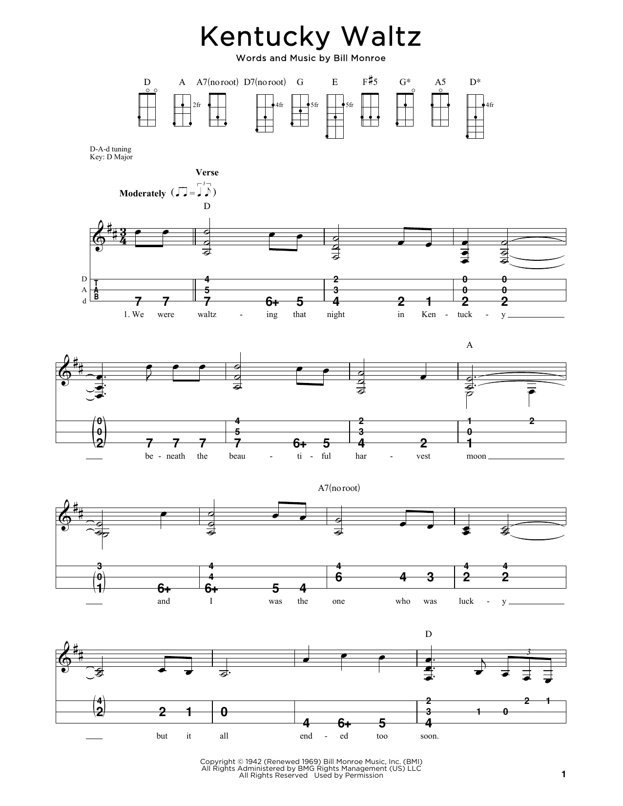 Eddy Arnold Kentucky Waltz sheet music notes and chords. Download Printable PDF.